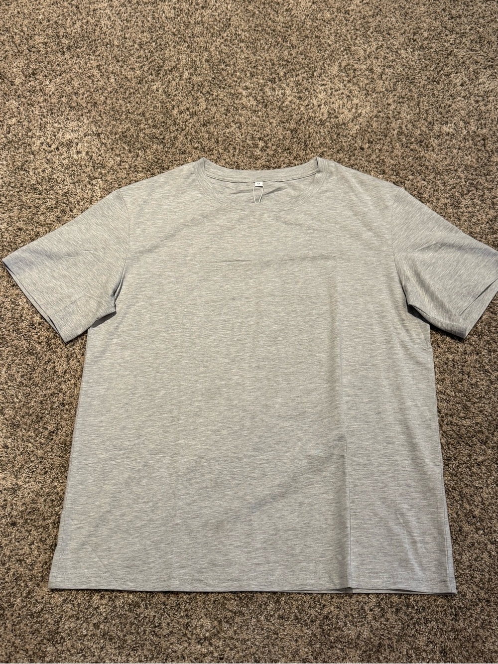 Women's Short Sleeve Crew Neck Tee - Light Gray